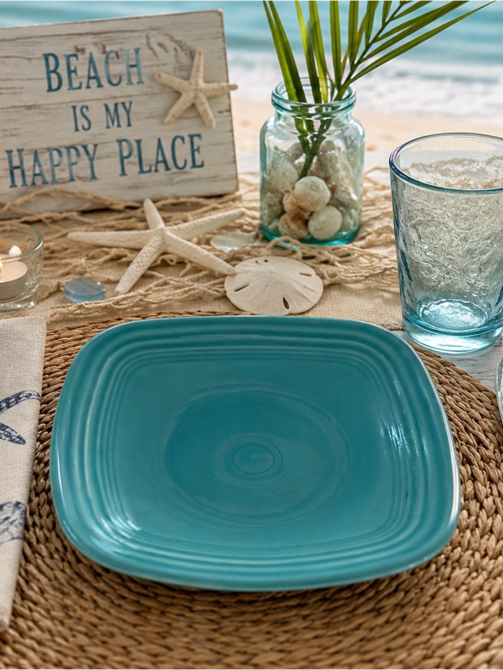 Fiestaware Turquoise Square Salad Plate